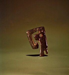 Nokkalintu, Guacimosta, Linea Viejan alueelta (läpinäkyvä merenvihreä jade) tekijältä Pre Columbian Pre Columbian